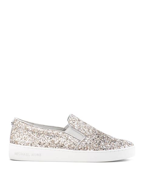 michael kors keaton studded leather slip on sneaker|Michael Kors glitter slip on.